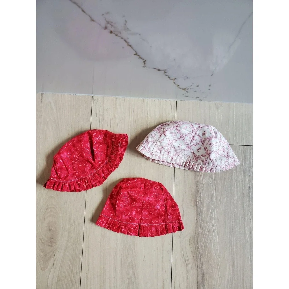 Longaberger Small Basket Liners Set 3 Floral Hearts Horizon Of Hope 2005 Cotton
